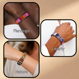 Beaded Leather Slim Bracelets
