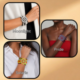 Beaded Leather Stretch Bracelets