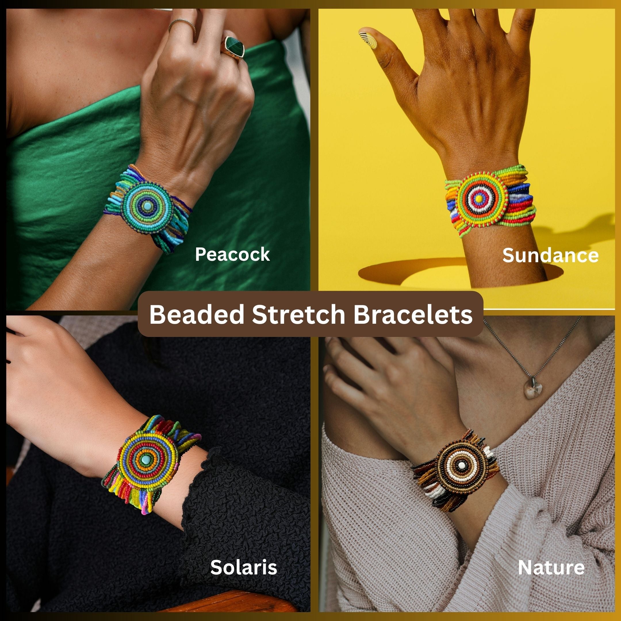 Bracelets - Handmade Maasai Bead & Leather