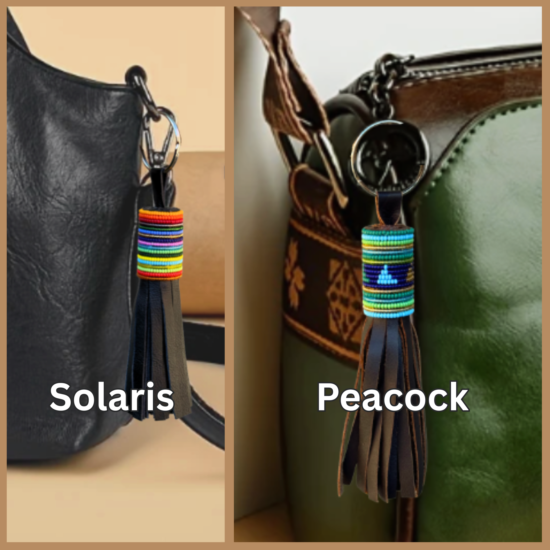 Leather Beaded Tassels - Bag Charms & Wearables