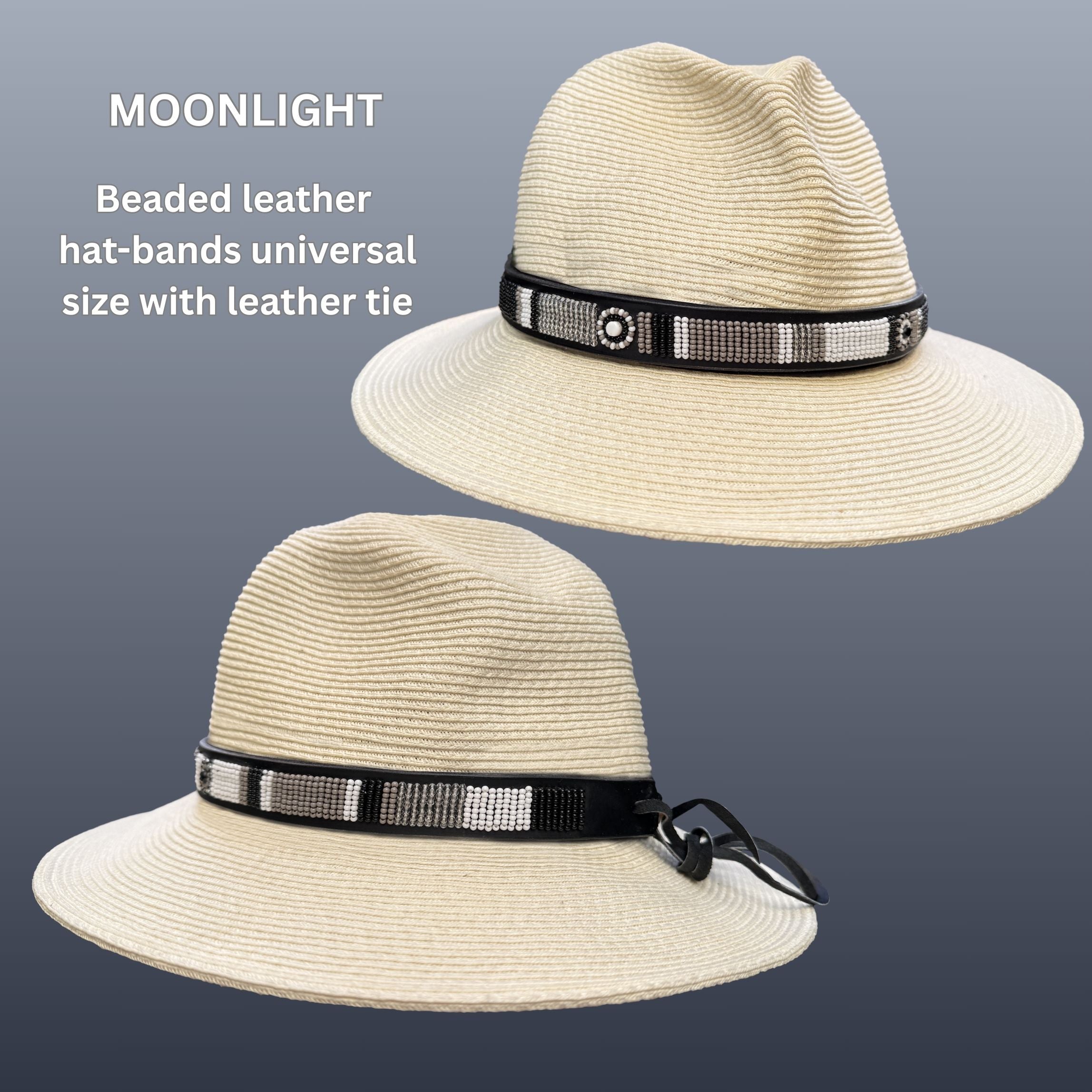 Beaded Leather Hat Bands
