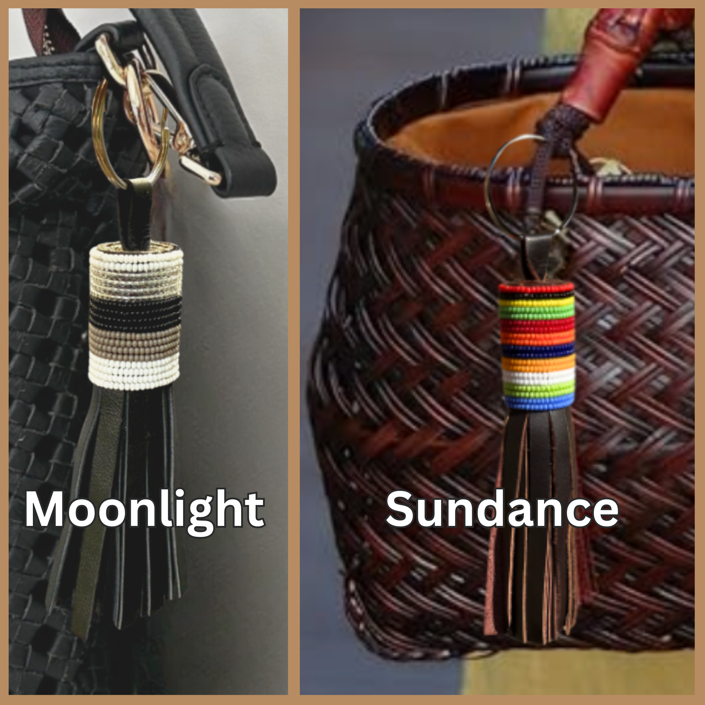 Leather Beaded Tassels - Bag Charms & Wearables