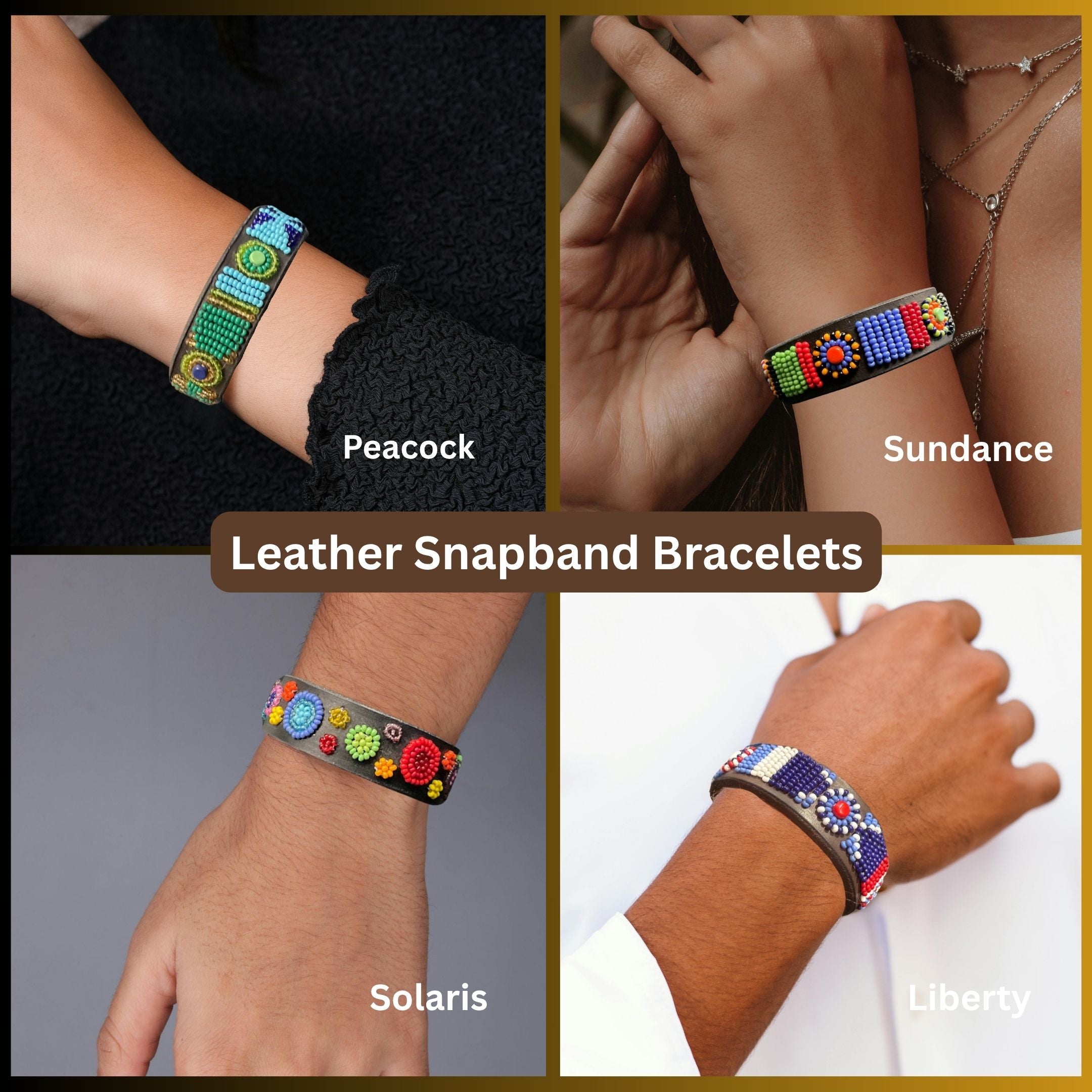 Bracelets - Handmade Maasai Bead & Leather