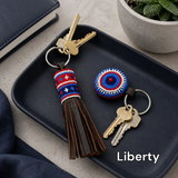 Hand-beaded Leather KeyChains & KeyRings