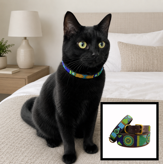 Cat Collar - Peacock Design