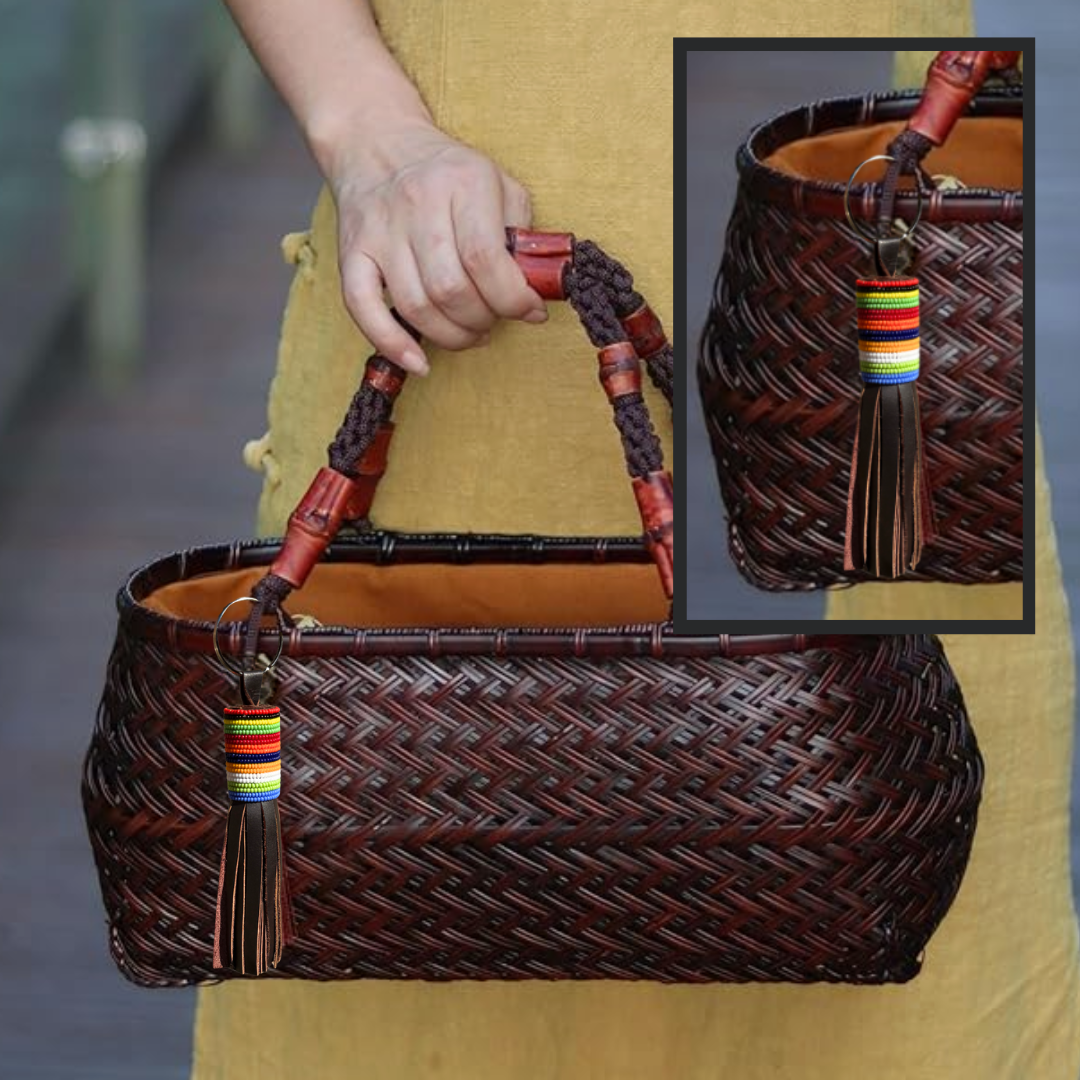 Leather Beaded Tassels - Bag Charms & Wearables