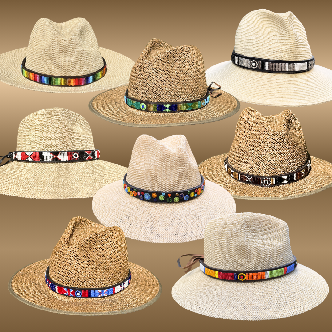Beaded Leather Hat Bands